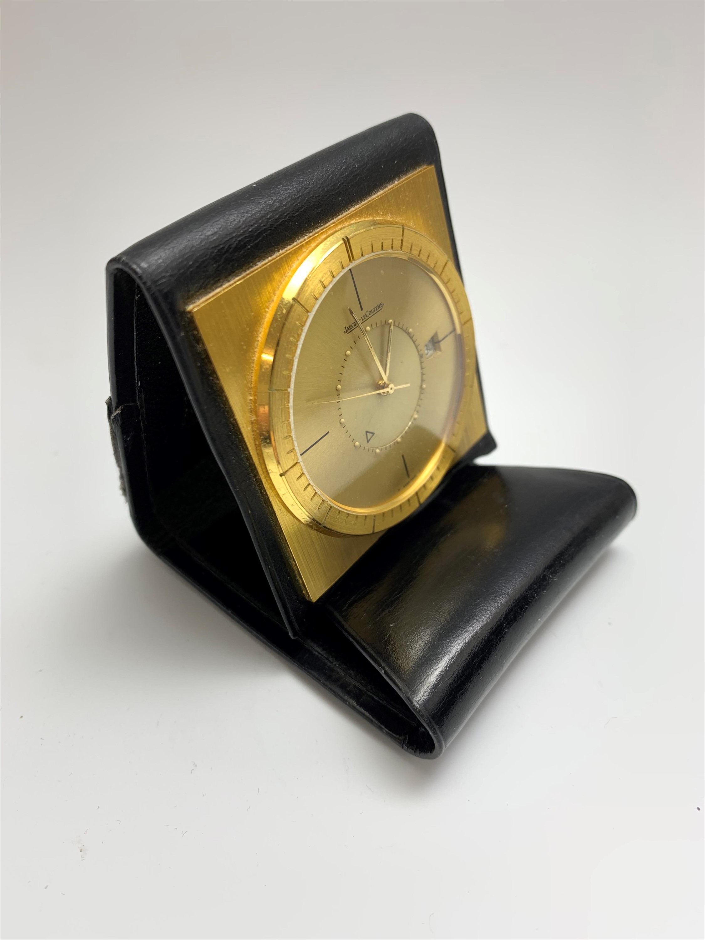 Jaeger LeCoultre Memovox pocket alarm watch in gold plated case number number 1035868 and with black - Image 2 of 4