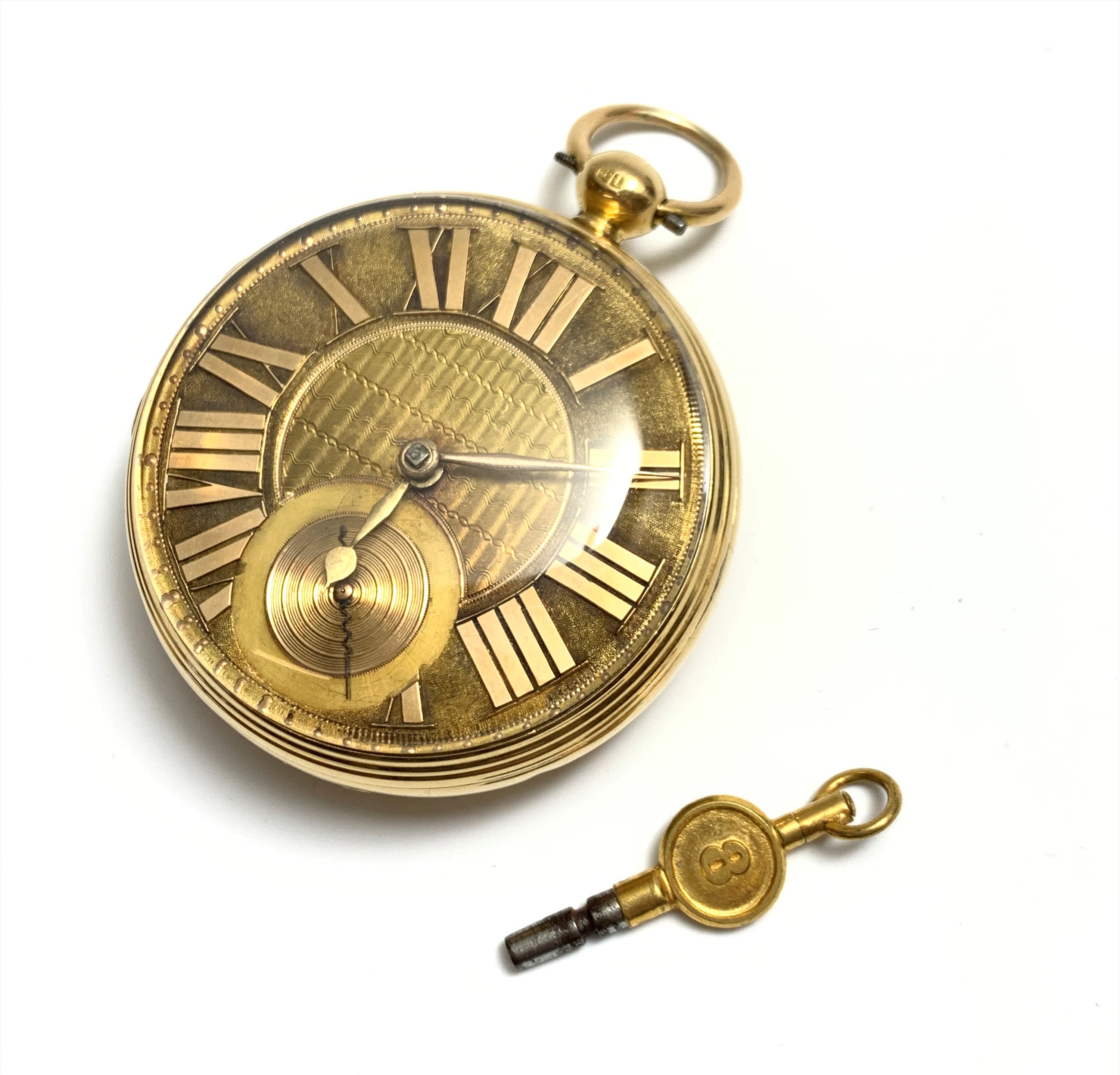 A fine and large George III 18ct Gold Keywind open face pocket watch by Thomas Farr, Bristol - Image 4 of 13