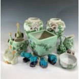 A large selection of Chinese and Japanese celadon ceramics.