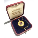 A Derbyshire Football Association 9ct gold Medal Competition Runners-Up 1924-25 with enamelled
