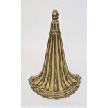 A gilt and painted wall bracket, 20th century, with scalloped top on a fluted tapering support,