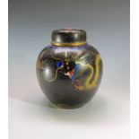 A Japanese cloisonne ginger jar and cover ,late 19th century, height 21cm.Condition report: One area