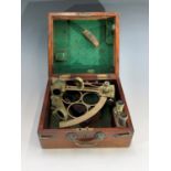 A mahogany and brass sextant, 19th century, by D Mc Gregor & Co, Liverpool, Glasgow, Greenock &