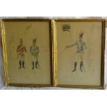Early 20th Century British School Two Studies of 18th Century Military Uniforms - 'Captain