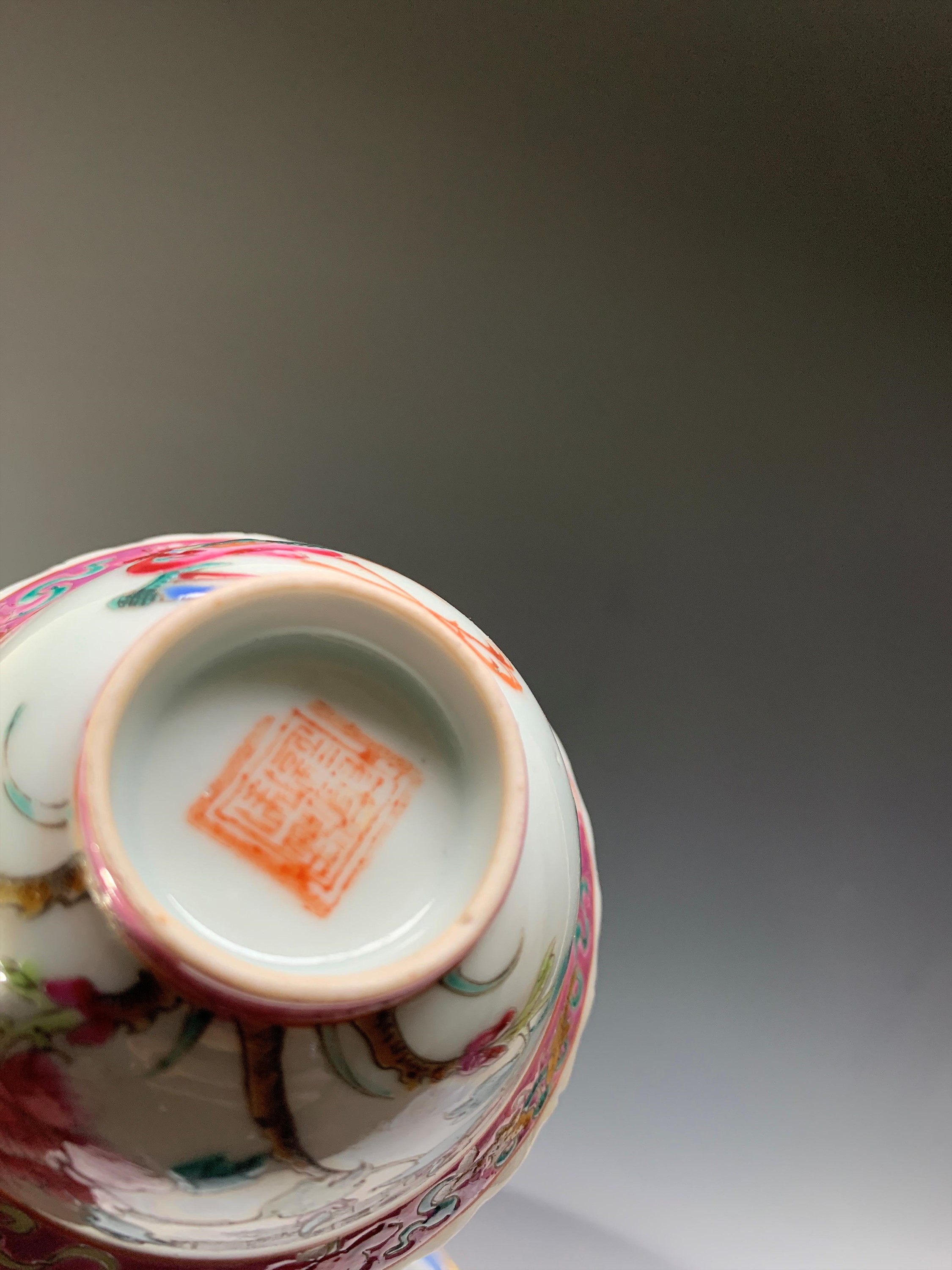 Three Chinese porcelain famille verte tea bowls and three blue and white saucer dishes.Condition - Image 3 of 8