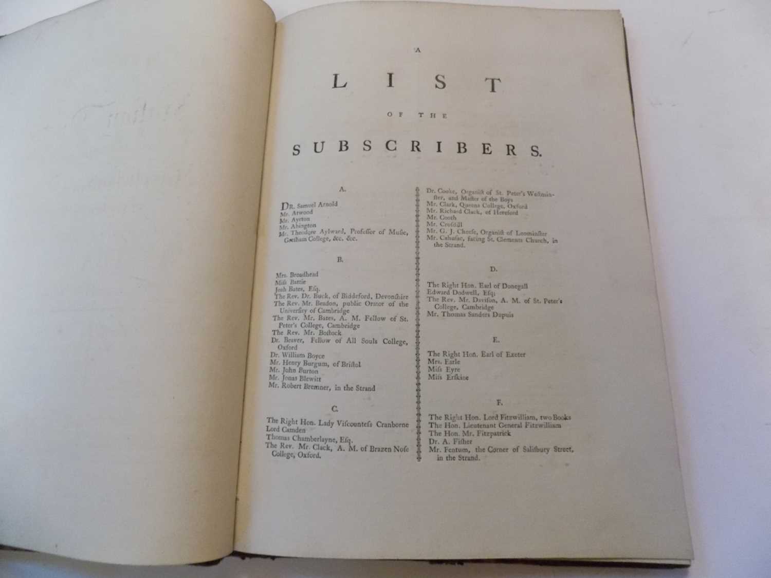 GEORGE FRIDERIC HANDEL. "Thirteen Celebrated Italian Duets, Accompanied with the Harpsicord or - Image 2 of 7