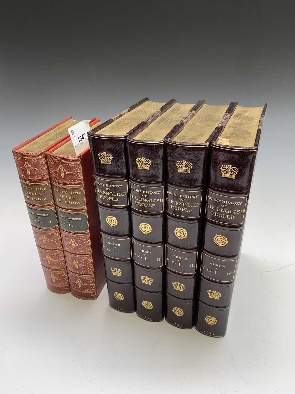 GREEN (J.R.). "A Short History of the English People." 4 Vols, illus, maps etc comp, 1/2 Morocco