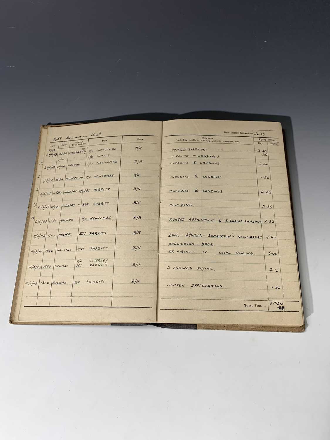 W.W.II BOMBER COMMAND "Observer's & Air Gunner's Flying Log Book." Sergeant B. Howard, flying - Image 10 of 24