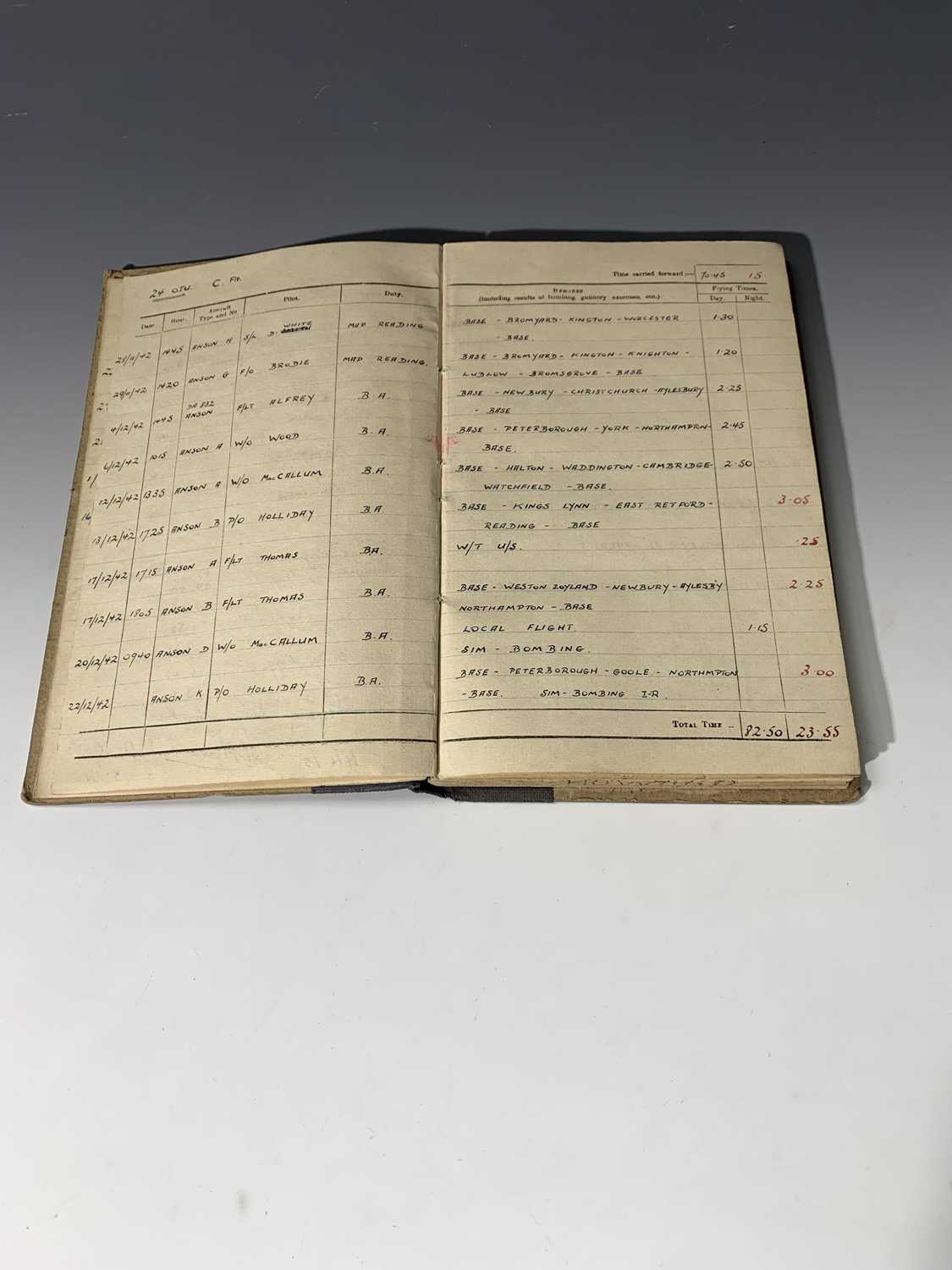 W.W.II BOMBER COMMAND "Observer's & Air Gunner's Flying Log Book." Sergeant B. Howard, flying - Image 18 of 24