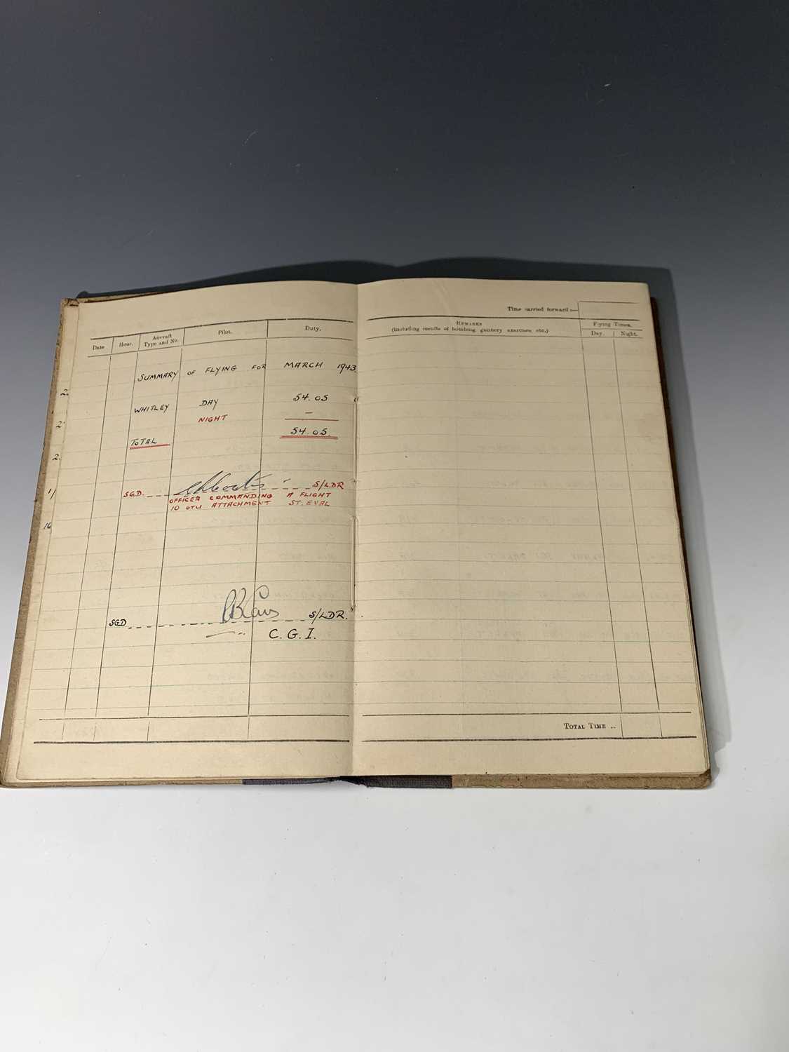 W.W.II BOMBER COMMAND "Observer's & Air Gunner's Flying Log Book." Sergeant B. Howard, flying - Image 11 of 24