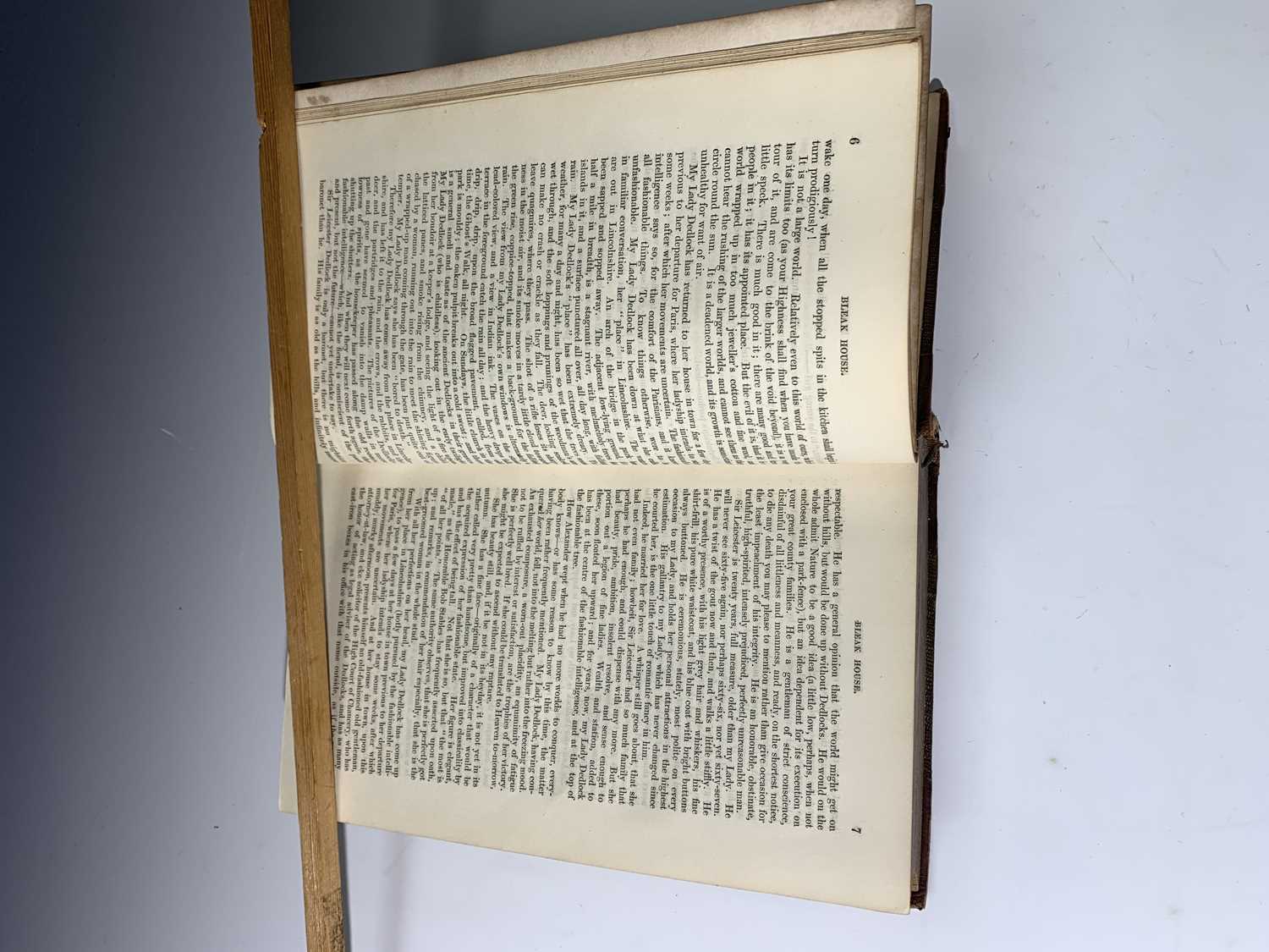 CHARLES DICKENS "Bleak House." 1st edn, etched plts by "Phiz" comp, cont 1/2 cf gt, 1853 good copy. - Image 7 of 13