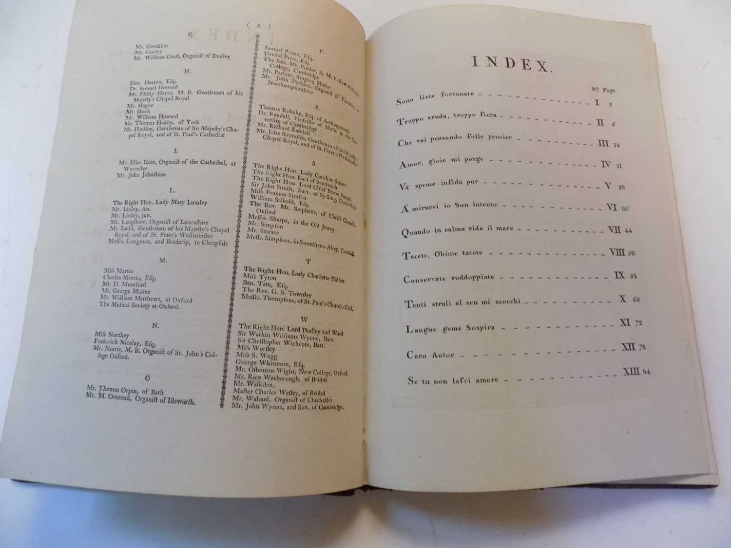 GEORGE FRIDERIC HANDEL. "Thirteen Celebrated Italian Duets, Accompanied with the Harpsicord or - Image 3 of 7