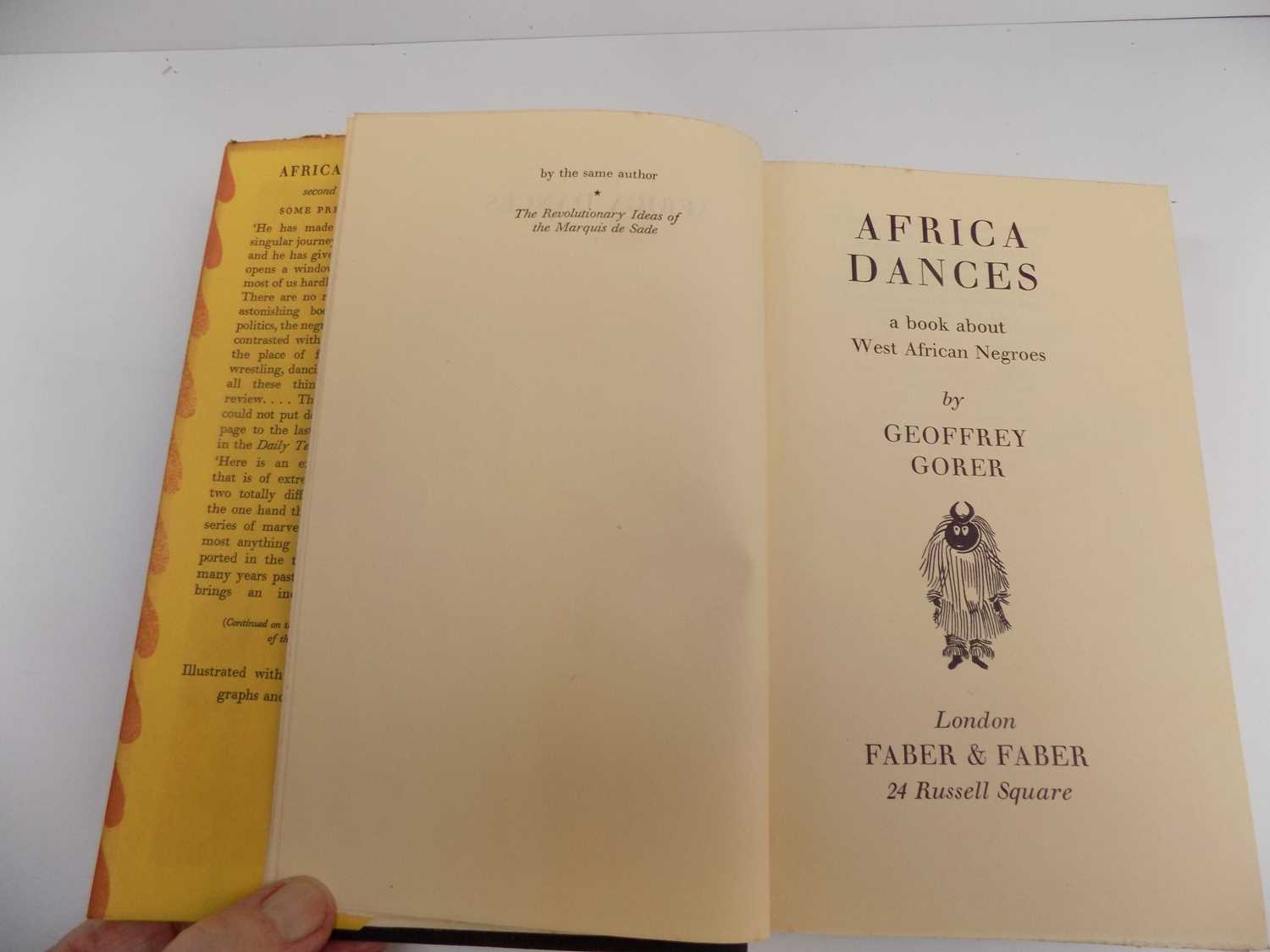 GORER (GEOFFREY.) "Africa Dances, a book about West African Negroes." 2nd imp, plts, maps etc - Image 3 of 4