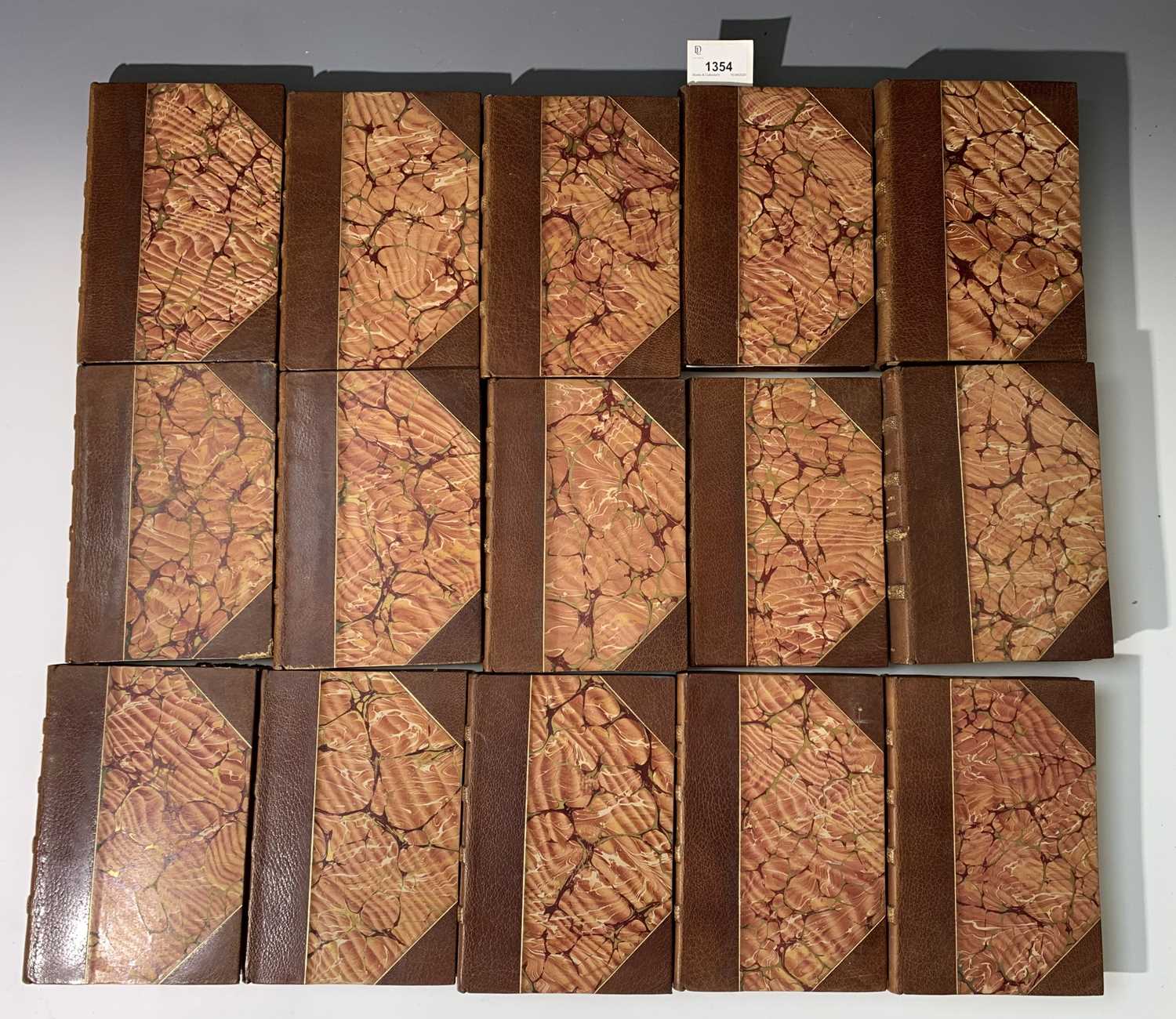 JOHN RUSKIN. "Works." 15 Vols unnumbered, contempory 1/2 Morocco gilt by Stoakley, 1887 - 1892 vg; - Image 3 of 14