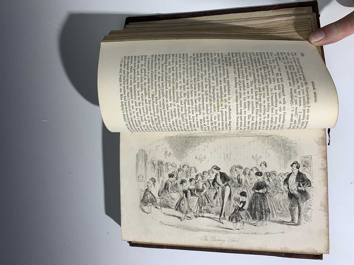 CHARLES DICKENS "Bleak House." 1st edn, etched plts by "Phiz" comp, cont 1/2 cf gt, 1853 good copy. - Image 12 of 13