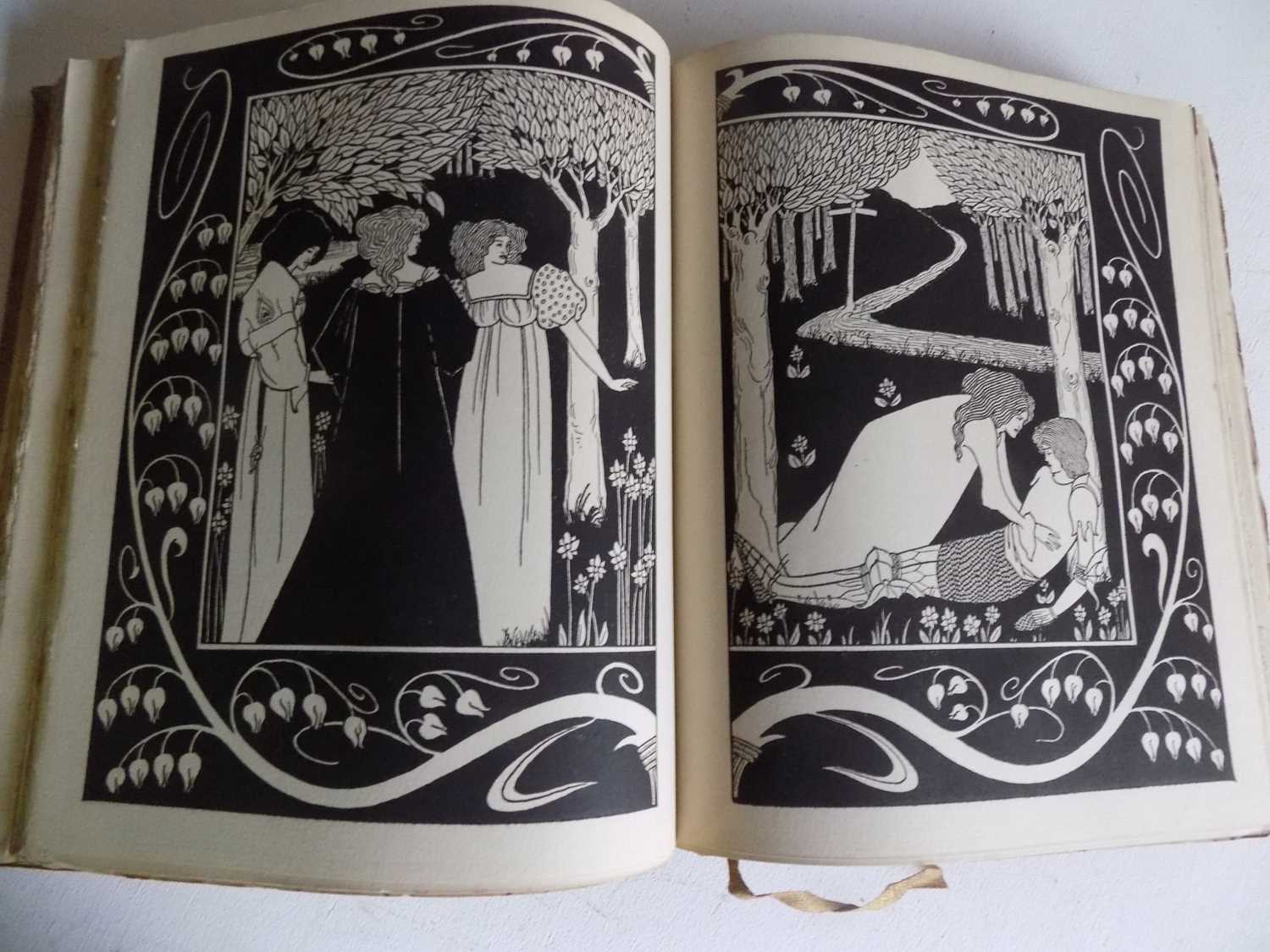 AUBREY BEARDSLEY ILLUSTRATIONS. "The Birth Life & Acts of King Arthur of his Noble Knights of the - Image 2 of 4