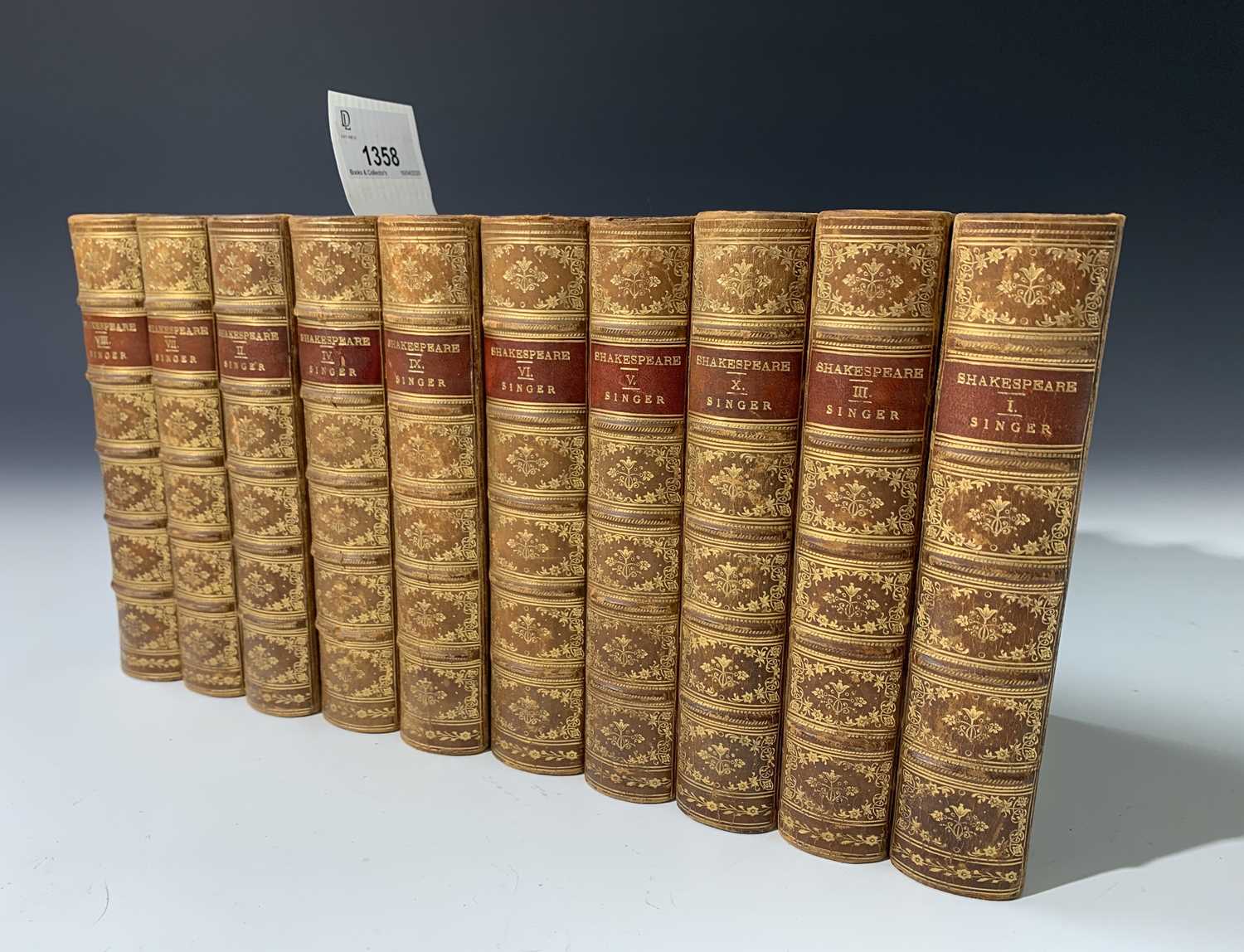 WILLIAM SHAKESPEARE. "The Dramatic Works of William Shakespeare.10 Vols complete, ed S.W. Singer, - Image 5 of 5