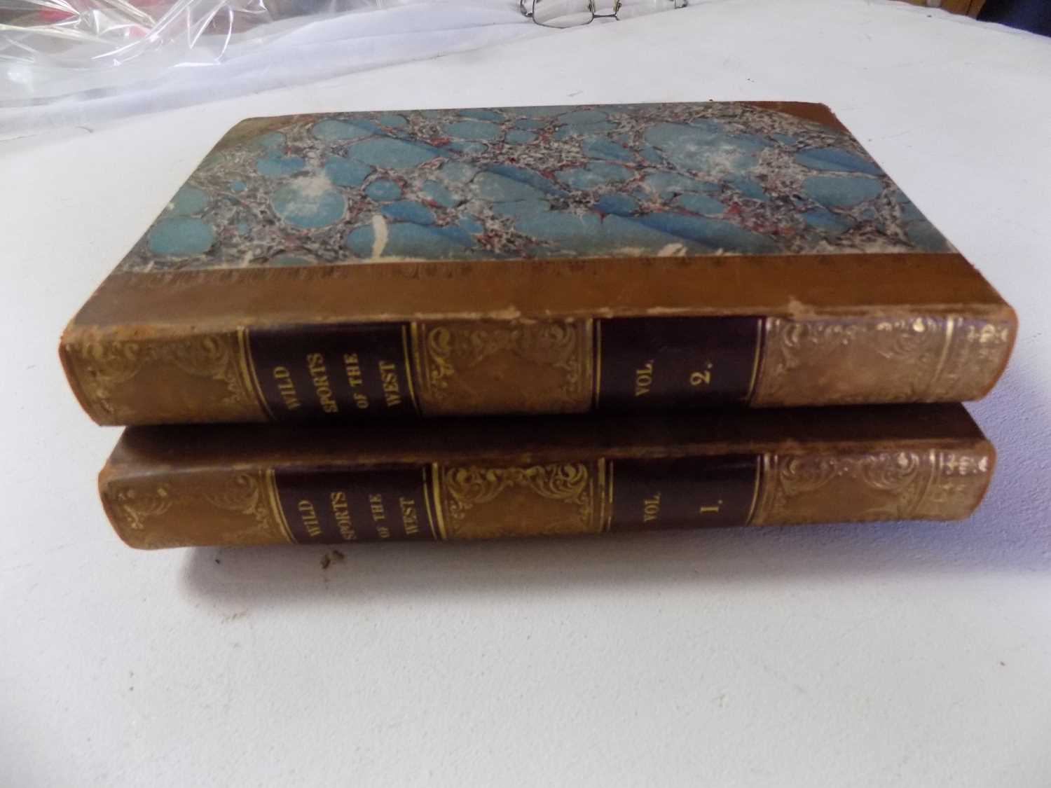 W. HAMILTON MAXWELL. "Wild Sports of the West. 2 Vols, engr plts & vignettes comp, well bound cont