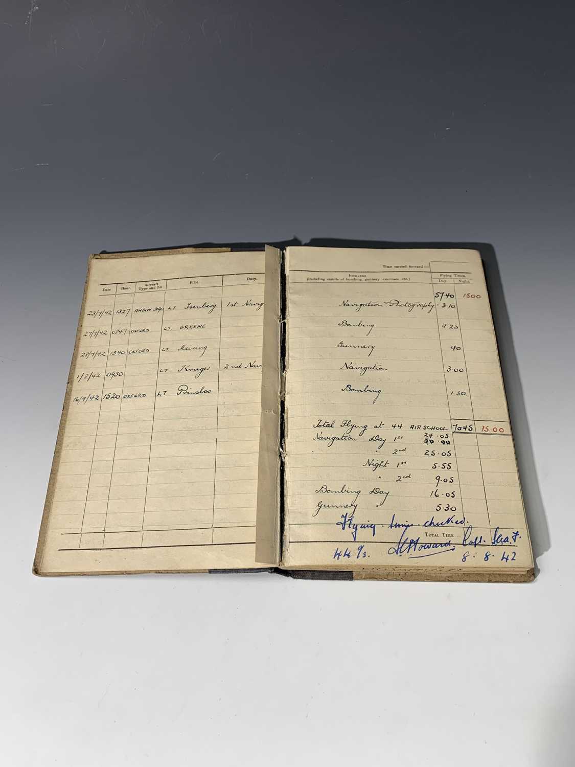 W.W.II BOMBER COMMAND "Observer's & Air Gunner's Flying Log Book." Sergeant B. Howard, flying - Image 19 of 24