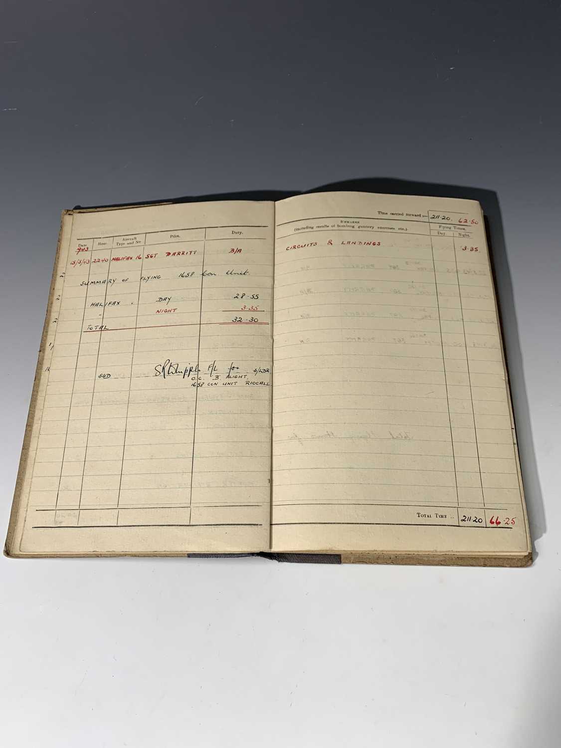 W.W.II BOMBER COMMAND "Observer's & Air Gunner's Flying Log Book." Sergeant B. Howard, flying - Image 9 of 24