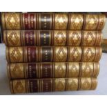 ALFRED LORD TENNYSON. "Works." 5 Vols bound in 2, green calf gilt by Bumpus, aeg, 1906 vg. CHARLES