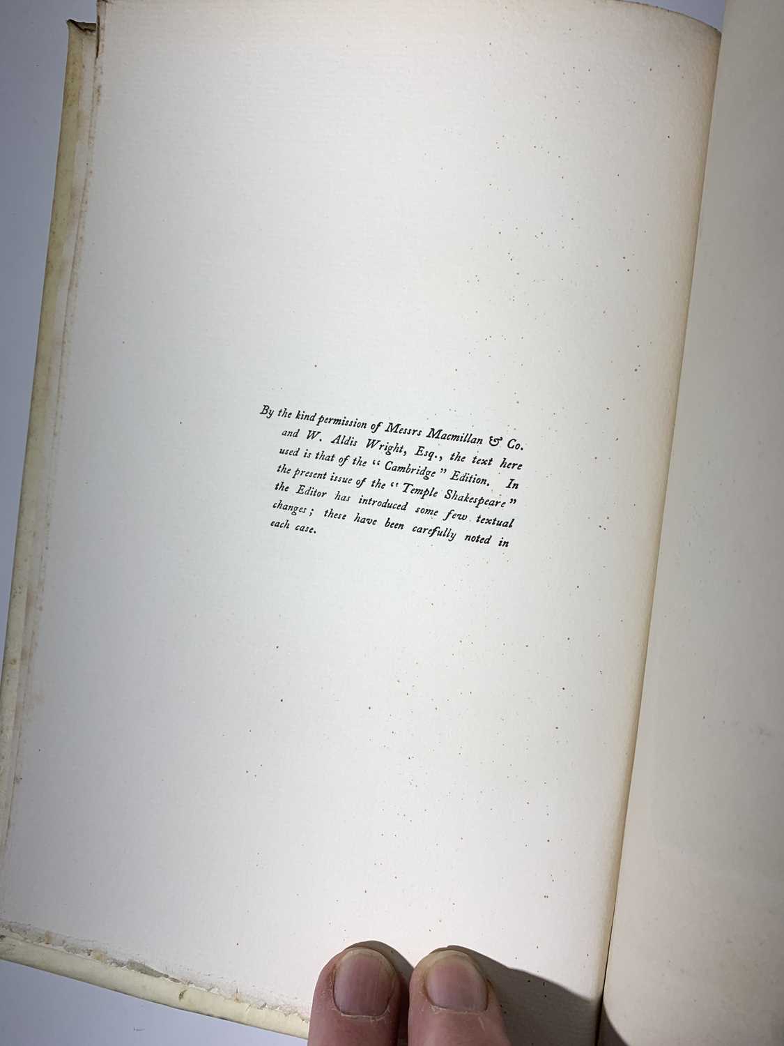 WILLIAM SHAKESPEARE. "The Larger Temple Shakespeare." 12 Vols complete limited edition of 175, - Image 18 of 20