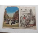 MUSIC COVERS. A Collection of 4 colour printed lithographs showing London Street Scenes including