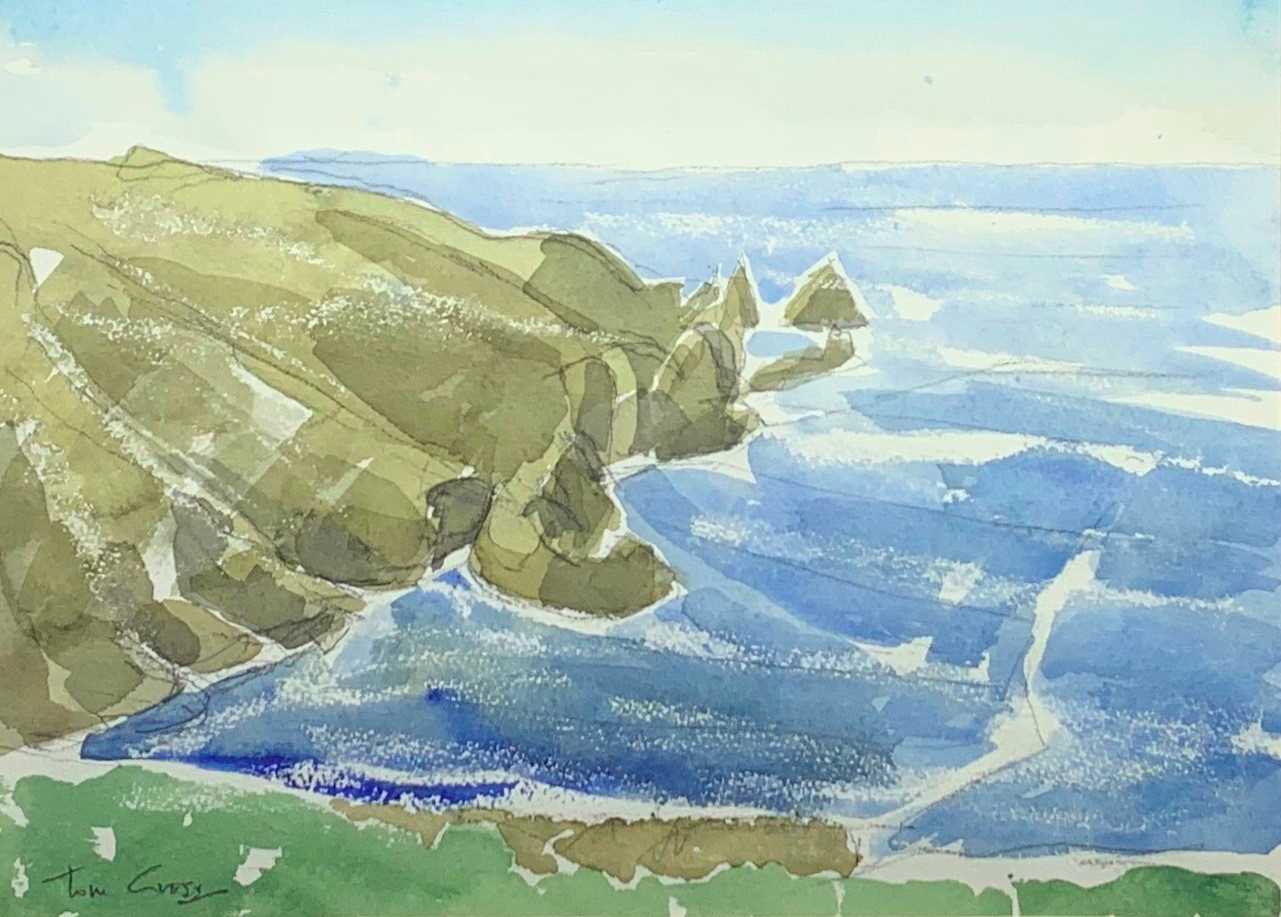 Tom CROSS (1931-2009) Le Petit PortPencil and watercolourSignedInscribed as titled and dated 1998 on