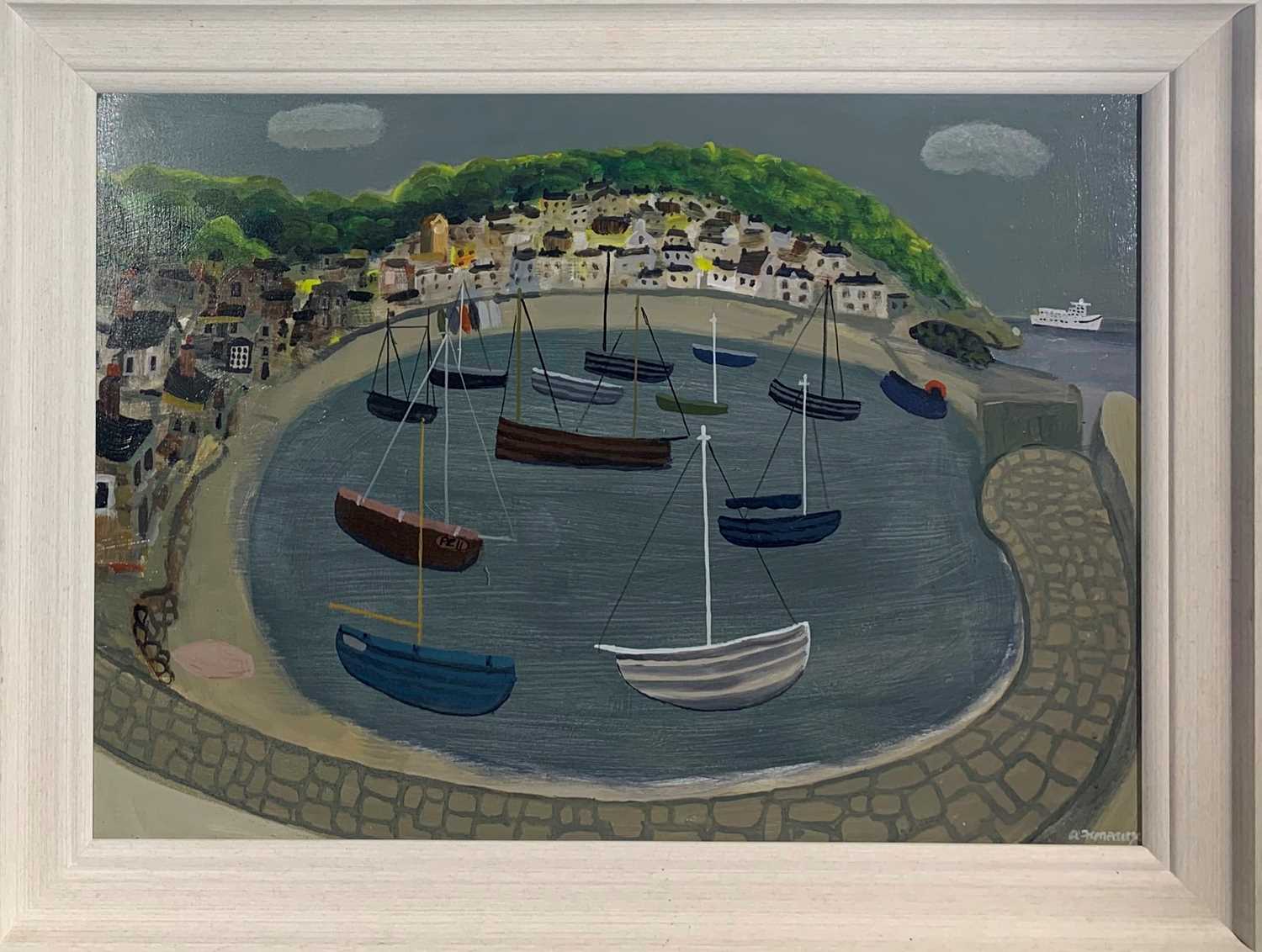 Alan FURNEAUX (b.1953) Harbour Scene with BoatsOil on boardSigned 39.5 x 55cm Condition report: UK - Image 2 of 3