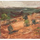 Judy BUXTON (1961) Path Across HillsideOil on canvas Signed, inscribed and dated '07 to verso 30 x