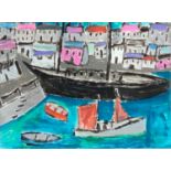 Heather BRAY (XX-XXI) Harbour Acrylic Signed 23 x 30.5cmCondition report: UK postage: £50+VAT.