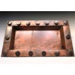 Robert PADFIELD (b.1990)A large and impressive Penzance copper tray inset with fifteen circular