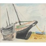 Tom EARLY (1914 - 1967)French Crabbers, LelantWatercolour 23 x 26.5cmProvinence with Penwith Gallery