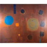 Rosina ROGERS (1918-2011) Brown Painting With Orange SquareOil on canvasSigned, inscribed as