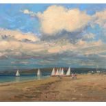 Sidney LEE (1925-2013)The Cloud, Marazion BeachOil on boardSignedInscribed as titled verso 25.5 x