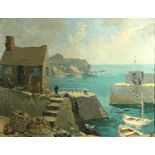 Hugh E. RIDGE (1899-1976) Mullion CoveOil on canvas Signed and dated 195340.3 x 51cm