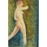 Inez HOYTON (1903-1983)Standing NudeOil and mixed media on board31 x 20cmCondition report: UK