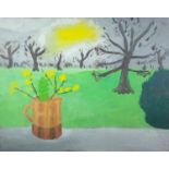 Kate NICHOLSON (1929-2019)Winter Jasmin at BoothbyOil on canvasInscribed as titled verso37 x 58.