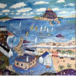 Simeon STAFFORD (1956)St Michaels Mount Oil on canvas Signed Inscribed, dated 2017 and with