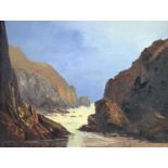 Mary WASTIE (1935) Kynance Cove Oil on canvas Signed and indistinctly dated 35 x 45cm