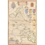 Map, handcoloured Johannes BLAEU (1596-1673) Bvuckingham Shire27.6 x 42.4cm