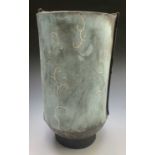 Sarah DUNSTAN (b.1969)A large bisque fired vase with incised decoration Impressed marks Height 38cm