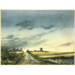 Peter RICHMONDCountry Road with WindmillWatercolourSigned and dated 193234 x 45cm