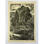 Clifford Cyril WEBB (1895-1972)'Abinger'Woodcut 12/50Signed & titled in pencil, also annotated £2.