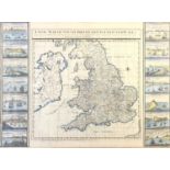 Map, handcolouredSutton NICHOLLS Sculp (1668-1729)A new map of England and Wales. Printed for and
