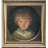 P. NORTON Head of a Boy and to verso a similar sketch head Oil on panel Signed 22 x 21cm