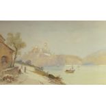 Edwin ST JOHN (act. 1880-1920)Old Castle on the AdriaticWatercolourInscribed as titled on the