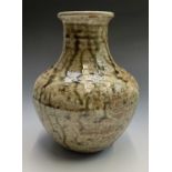 Joanna WASON (b. 1946)A studio pottery stoneware bottle vase Impressed Leach Pottery and personal