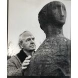 Jorge LEWINSKI (1921-2008) Henry MooreGelatin silver print Signed by the sitter and photographer and
