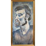 Roy WALKER (1936-2001)Bearded ManOil on board Signed and dated 1962Further abstract work to